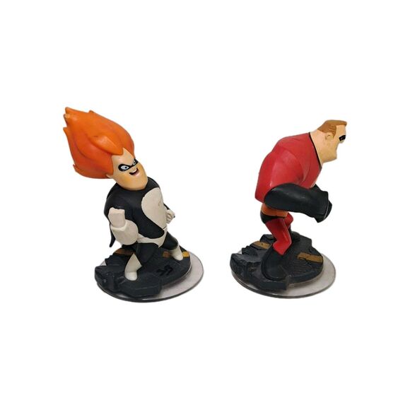 Disney Infinity Incredibles Lot Of 2 Mr. Incredible & Syndrome Figures Figurines - Picture 4 of 4